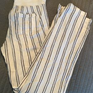 Old Navy linen fold over pants size M tall Old Navy